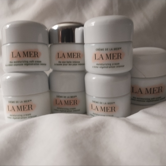 La mer moisturizing cream assortment of 7 empty jars. - Picture 2 of 5